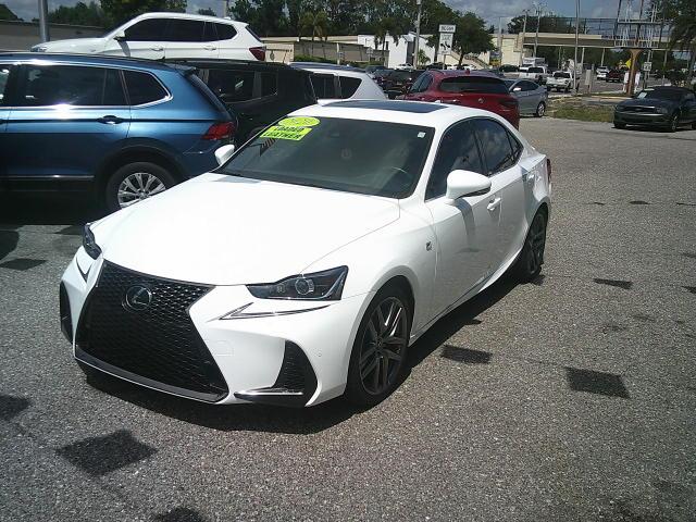 2020 WHITE /Red Lexus IS 350 F SPORT F SPORT 350 RWD (JTHGZ1B21L5) with an 3.5L V6 24V DOHC engine, 8A transmission, located at 4000 Bee Ridge Road, Sarasota, FL, 34233, (941) 926-0300, 27.298664, -82.489151 - Photo#1