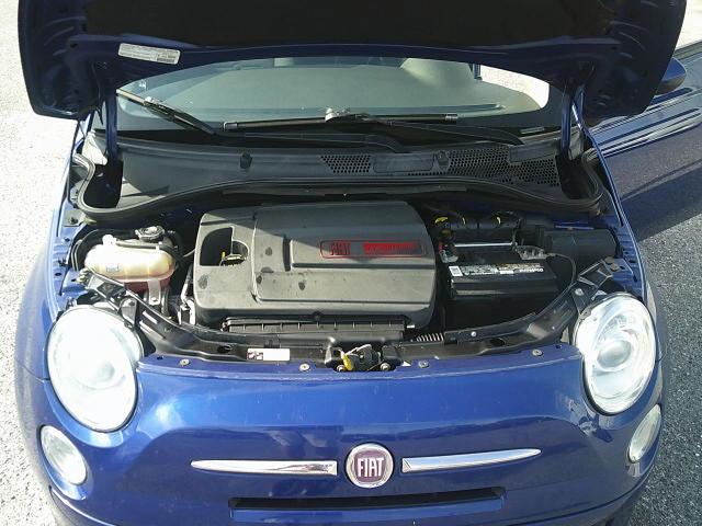 2013 Blue /Grey Fiat 500 Pop Hatchback (3C3CFFAR5DT) with an 1.4L L4 engine, Manual transmission, located at 4000 Bee Ridge Road, Sarasota, FL, 34233, (941) 926-0300, 27.298664, -82.489151 - Photo#9