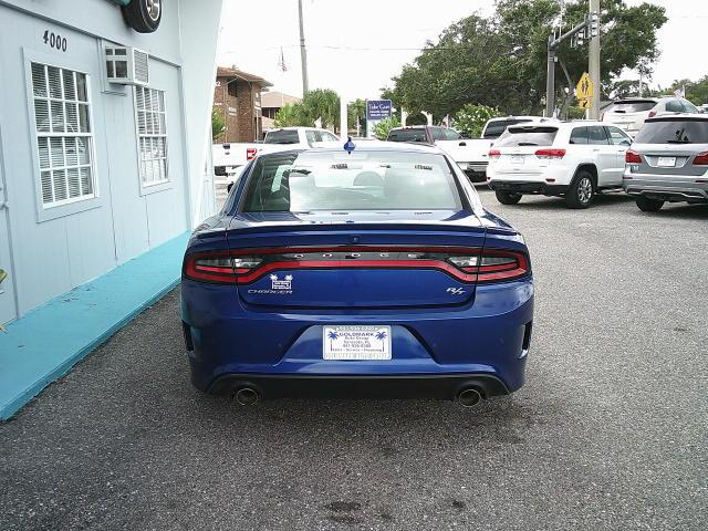2018 Blue /Black Dodge Charger R/T (2C3CDXCT6JH) with an 5.7L V8 OHV 16V engine, 8A transmission, located at 4000 Bee Ridge Road, Sarasota, FL, 34233, (941) 926-0300, 27.298664, -82.489151 - Photo#3
