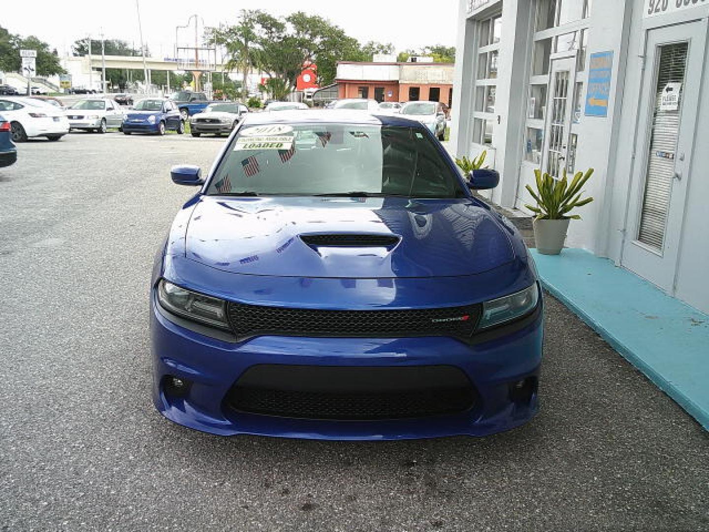 2018 Blue /Black Dodge Charger R/T (2C3CDXCT6JH) with an 5.7L V8 OHV 16V engine, 8A transmission, located at 4000 Bee Ridge Road, Sarasota, FL, 34233, (941) 926-0300, 27.298664, -82.489151- Photo#5