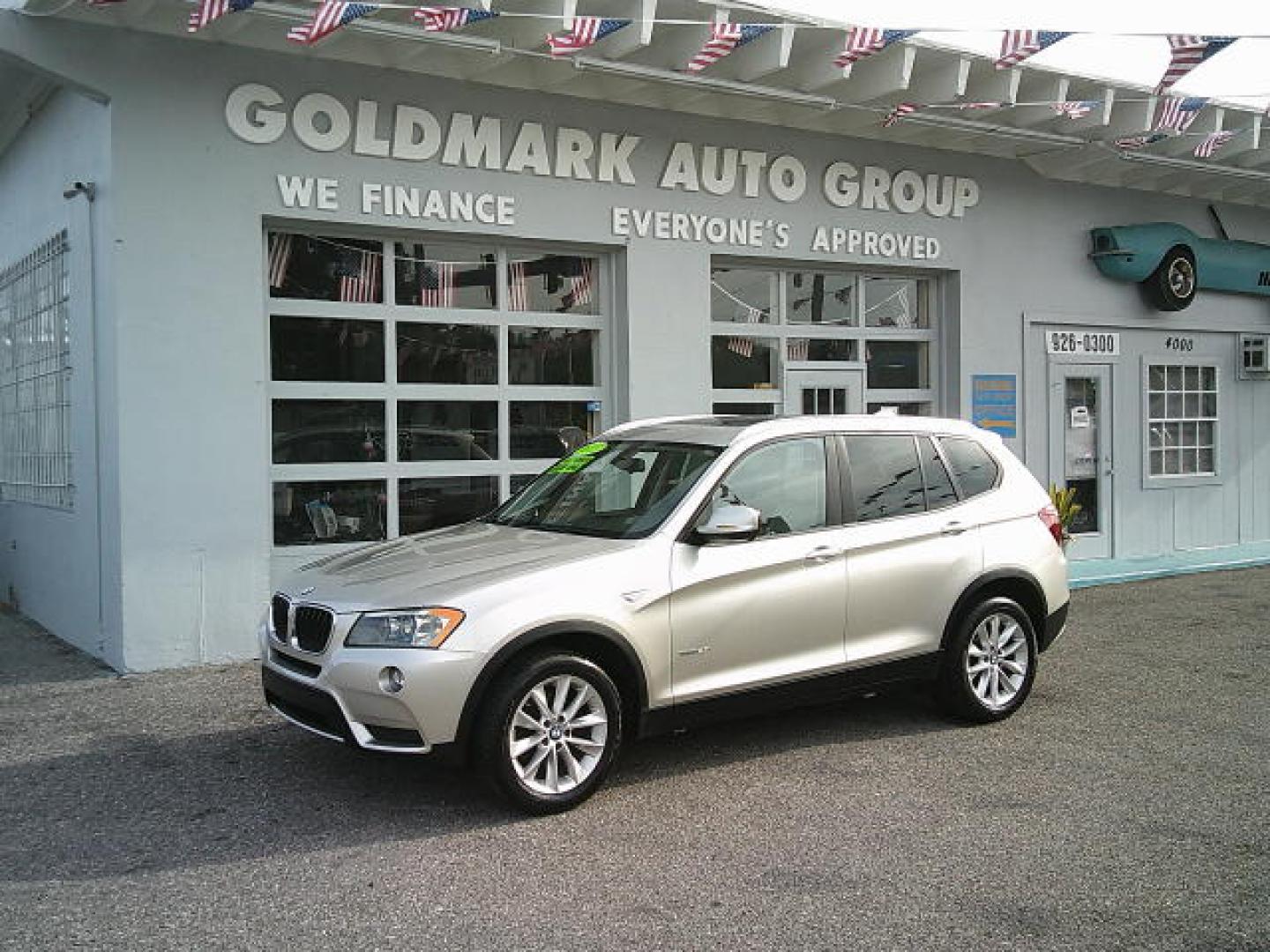 2013 Silver /Tan BMW X3 xDrive28i (5UXWX9C57DL) with an 3.0L L6 DOHC 24V engine, 8-Speed Automatic transmission, located at 4000 Bee Ridge Road, Sarasota, FL, 34233, (941) 926-0300, 27.298664, -82.489151- Photo#0