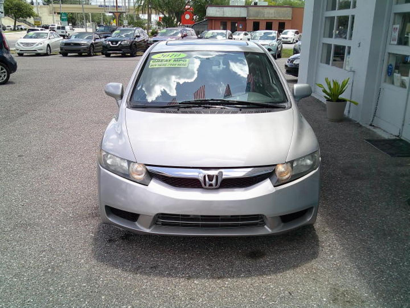 2010 Silver /Gray Honda Civic EX Sedan 5-Speed AT (2HGFA1F83AH) with an 1.8L L4 SOHC 16V engine, 5-Speed Automatic transmission, located at 4000 Bee Ridge Road, Sarasota, FL, 34233, (941) 926-0300, 27.298664, -82.489151- Photo#3