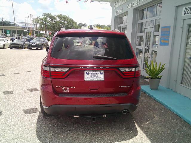 2015 Red /Black Dodge Durango Limited 2WD (1C4RDHDG9FC) with an 3.6L V6 DOHC 24V engine, 8A transmission, located at 4000 Bee Ridge Road, Sarasota, FL, 34233, (941) 926-0300, 27.298664, -82.489151- Photo#4