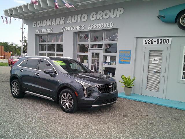 2021 Grey /Beige Cadillac XT4 Premium Luxury (1GYFZCR45MF) with an 2.0L L4 DOHC 16V engine, 9A transmission, located at 4000 Bee Ridge Road, Sarasota, FL, 34233, (941) 926-0300, 27.298664, -82.489151- Photo#2