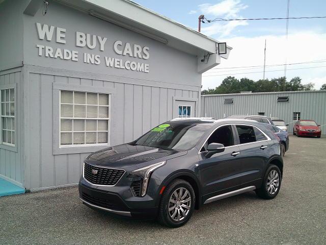 2021 Grey /Beige Cadillac XT4 Premium Luxury (1GYFZCR45MF) with an 2.0L L4 DOHC 16V engine, 9A transmission, located at 4000 Bee Ridge Road, Sarasota, FL, 34233, (941) 926-0300, 27.298664, -82.489151- Photo#1