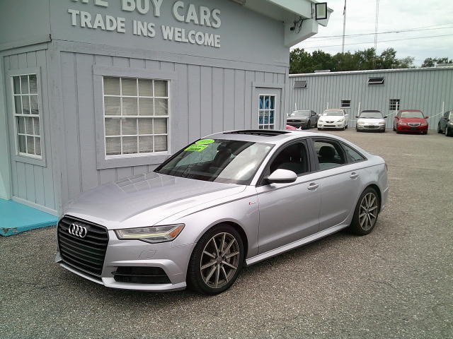 2016 Gray /Gray Audi A6 3.0T Prestige quattro (WAUHGAFC2GN) with an 3.0L V6 DOHC 24V TURBO engine, 8A transmission, located at 4000 Bee Ridge Road, Sarasota, FL, 34233, (941) 926-0300, 27.298664, -82.489151- Photo#0