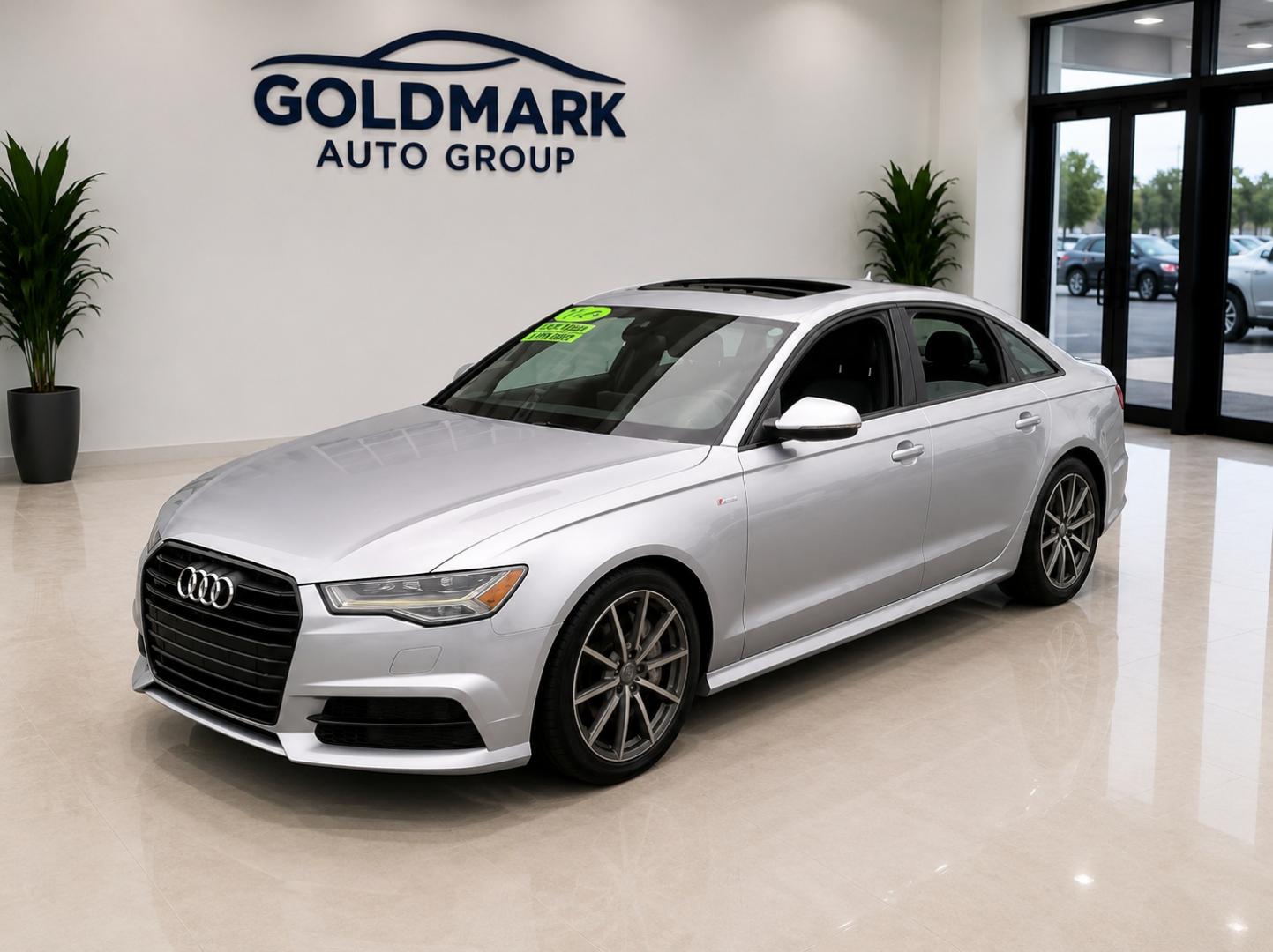 2016 Gray /Gray Audi A6 3.0T Prestige quattro (WAUHGAFC2GN) with an 3.0L V6 DOHC 24V TURBO engine, 8A transmission, located at 4000 Bee Ridge Road, Sarasota, FL, 34233, (941) 926-0300, 27.298664, -82.489151- Photo#0