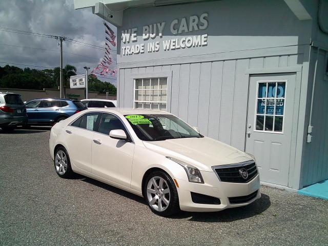 2013 White /Beige Cadillac ATS 2.5L Base RWD (1G6AA5RA7D0) with an 2.5L L4 DOHC 16V engine, 6A transmission, located at 4000 Bee Ridge Road, Sarasota, FL, 34233, (941) 926-0300, 27.298664, -82.489151- Photo#6