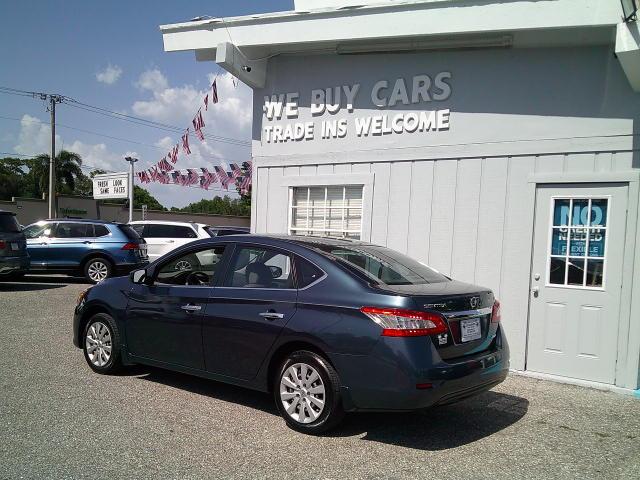 2014 Blue /Gray Nissan Sentra S (3N1AB7AP9EY) with an 1.8L L4 SFI DOHC 16V engine, Automatic transmission, located at 4000 Bee Ridge Road, Sarasota, FL, 34233, (941) 926-0300, 27.298664, -82.489151- Photo#3