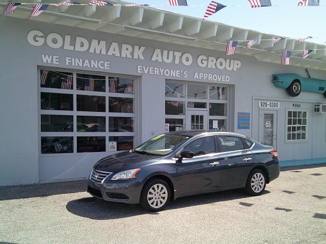 2014 Blue /Gray Nissan Sentra S (3N1AB7AP9EY) with an 1.8L L4 SFI DOHC 16V engine, Automatic transmission, located at 4000 Bee Ridge Road, Sarasota, FL, 34233, (941) 926-0300, 27.298664, -82.489151- Photo#4