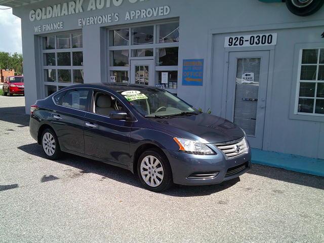 2014 Blue /Gray Nissan Sentra S (3N1AB7AP9EY) with an 1.8L L4 SFI DOHC 16V engine, Automatic transmission, located at 4000 Bee Ridge Road, Sarasota, FL, 34233, (941) 926-0300, 27.298664, -82.489151- Photo#6