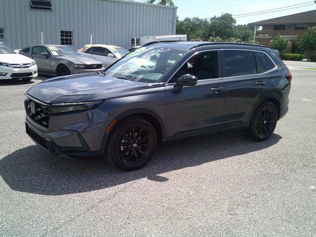 2024 Gray /Biege Honda CR-V Hybrid Sport-L (7FARS5H81RE) with an 2.0L L4 DOHC 16V HYBRID engine, CVT transmission, located at 4000 Bee Ridge Road, Sarasota, FL, 34233, (941) 926-0300, 27.298664, -82.489151- Photo#1