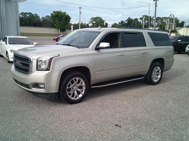 2017 Beige /Brown GMC Yukon XL SLT 2WD (1GKS1GKCXHR) with an 5.3L V8 OHV 16V engine, 6A transmission, located at 4000 Bee Ridge Road, Sarasota, FL, 34233, (941) 926-0300, 27.298664, -82.489151- Photo#1