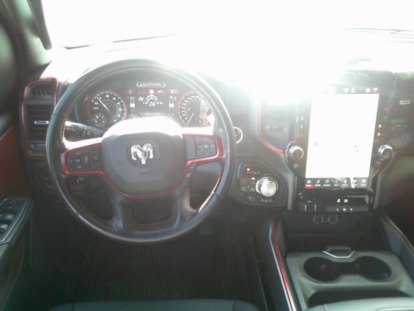 2022 Grey /Red RAM 1500 Rebel Crew Cab SB 4WD (1C6SRFLTXNN) with an 5.7L V8 OHV 16V engine, 8A transmission, located at 4000 Bee Ridge Road, Sarasota, FL, 34233, (941) 926-0300, 27.298664, -82.489151- Photo#10