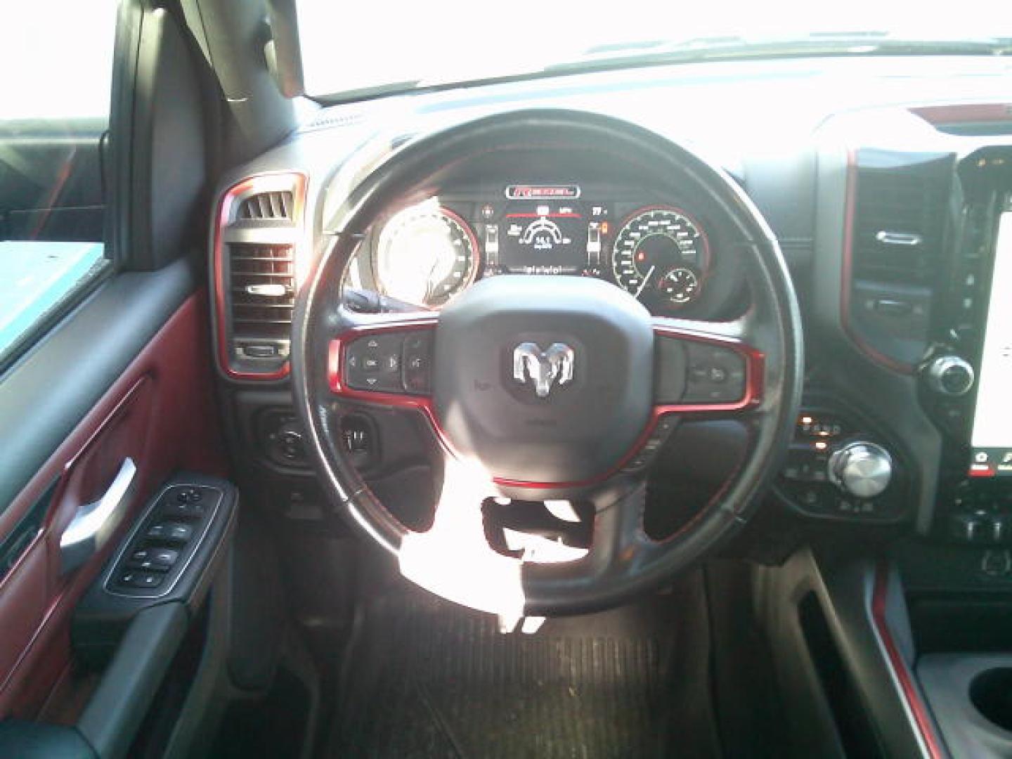 2022 Grey /Red RAM 1500 Rebel Crew Cab SB 4WD (1C6SRFLTXNN) with an 5.7L V8 OHV 16V engine, 8A transmission, located at 4000 Bee Ridge Road, Sarasota, FL, 34233, (941) 926-0300, 27.298664, -82.489151- Photo#11