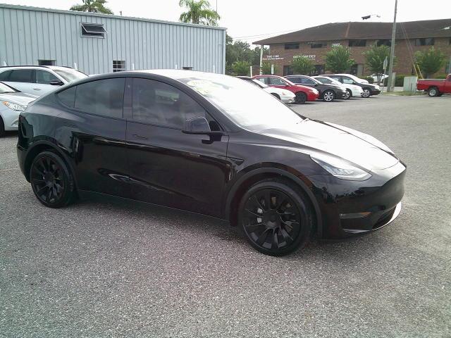 2020 Black /Black Tesla Model Y Long Range (5YJYGDEE5LF) with an ELECTRIC engine, 1A transmission, located at 4000 Bee Ridge Road, Sarasota, FL, 34233, (941) 926-0300, 27.298664, -82.489151- Photo#8