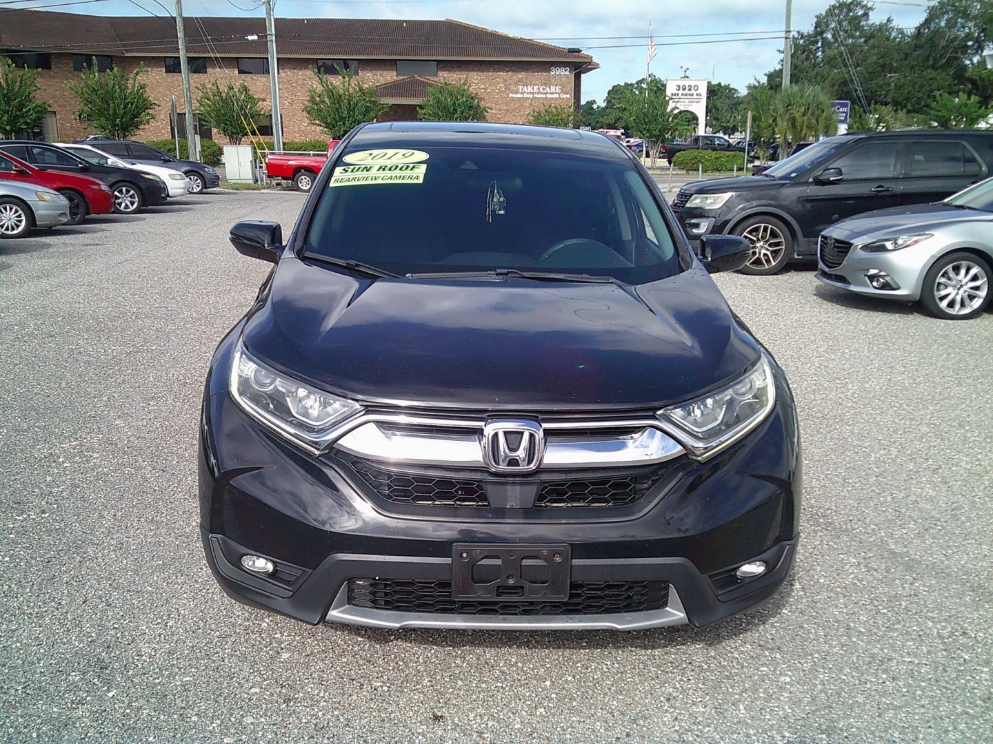 2019 Black /Black Honda CR-V EX AWD (7FARW2H51KE) with an 1.5L L4 16V DOHC TURBO engine, CVT transmission, located at 4000 Bee Ridge Road, Sarasota, FL, 34233, (941) 926-0300, 27.298664, -82.489151- Photo#2