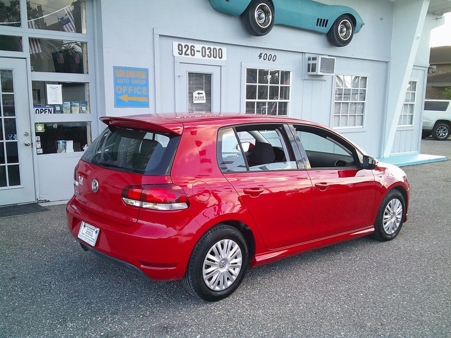 2014 Red /Black Volkswagen Golf 2.5L Conv & Sunroof 4 Door PZEV (WVWDB7AJ8EW) with an 2.5L L5 DOHC 20V engine, 6-Speed Automatic transmission, located at 4000 Bee Ridge Road, Sarasota, FL, 34233, (941) 926-0300, 27.298664, -82.489151- Photo#1