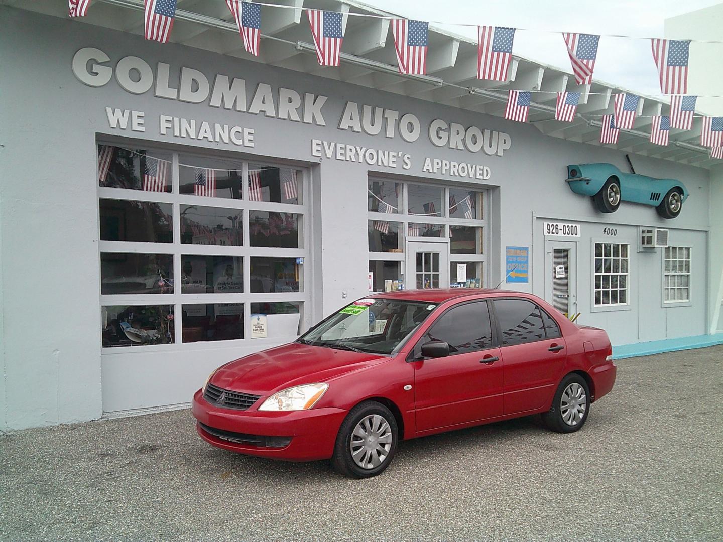 2006 Red /Gray Mitsubishi Lancer ES (JA3AJ26E36U) with an 2.0L L4 SOHC 16V engine, Automatic transmission, located at 4000 Bee Ridge Road, Sarasota, FL, 34233, (941) 926-0300, 27.298664, -82.489151- Photo#4