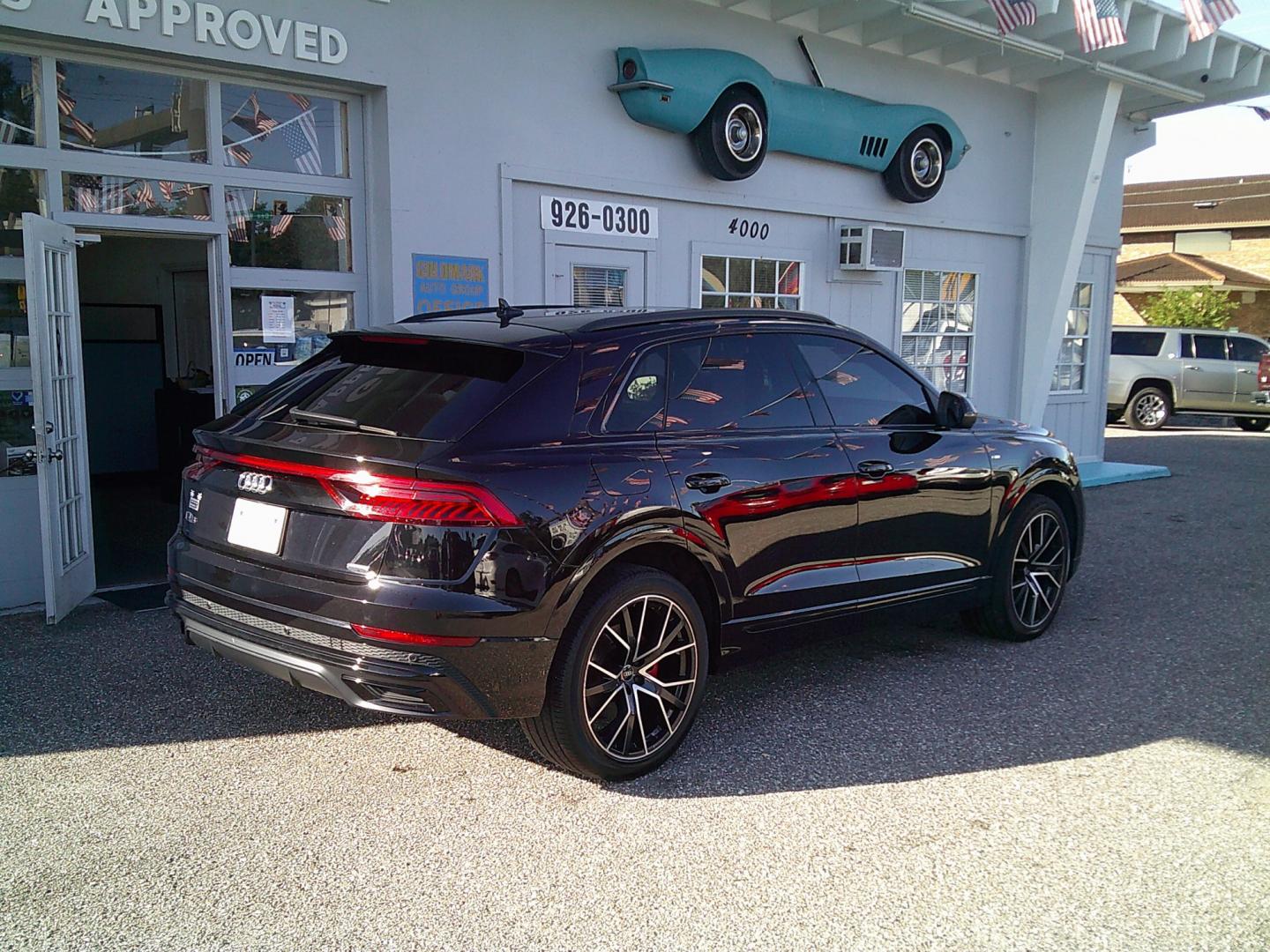 2019 Black /Black Audi Q8 3.0 TFSI Prestige quattro (WA1FVAF13KD) with an 3.0L V6 DOHC 24V TURBO engine, 8A transmission, located at 4000 Bee Ridge Road, Sarasota, FL, 34233, (941) 926-0300, 27.298664, -82.489151- Photo#5