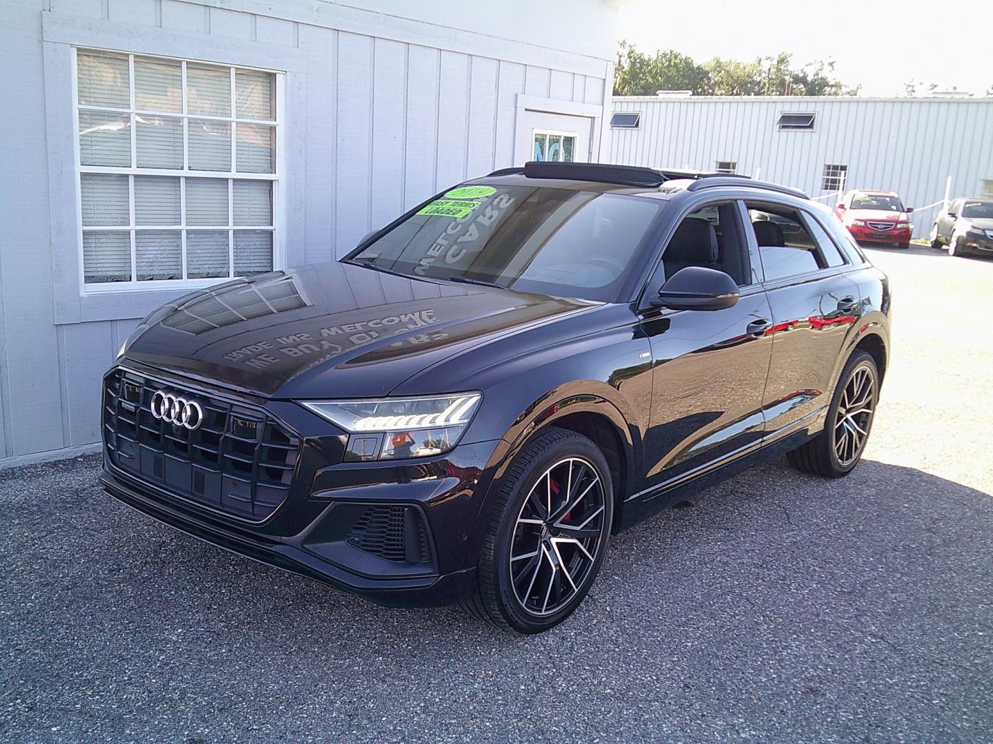 2019 Black /Black Audi Q8 3.0 TFSI Prestige quattro (WA1FVAF13KD) with an 3.0L V6 DOHC 24V TURBO engine, 8A transmission, located at 4000 Bee Ridge Road, Sarasota, FL, 34233, (941) 926-0300, 27.298664, -82.489151- Photo#4