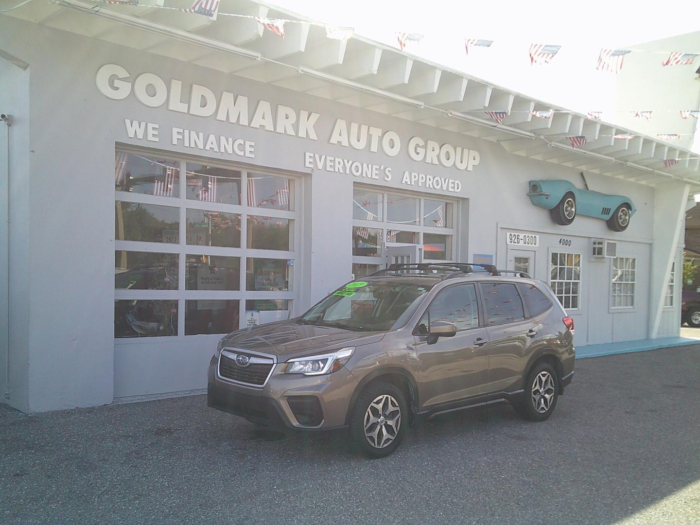 2019 Brown /Beige Subaru Forester Premium (JF2SKAGC4KH) with an 2.5L H4 SOHC 16V engine, CVT transmission, located at 4000 Bee Ridge Road, Sarasota, FL, 34233, (941) 926-0300, 27.298664, -82.489151- Photo#5
